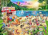 1000 Teiliges Puzzle für Erwachsene,「Urlaubsstrand」,Familien recycelbare Materialien und hochauflösendes Druckpuzzle,Familienspiel,Geschenk und Geschenk für Liebhaber oder F