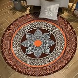 SXcarpet Boden Stuhl Matte Garderobe Teppiche Perser und Teppiche Mandala Yoga Matte Rutschfester Runder Teppich für Wohnzimmer,Color,100CM