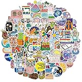 RGBEE Aesthetic Sticker Set 100 Stücke, Wasserfeste Vintage Vsco Girl Sticker Klein Vinyl Graffiti Aufkleber für Laptop MacBook Koffer Helm Motorrad Skateboard Auto Fahrrad VSCO Tumblr Stick