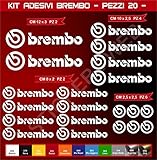 Pimastickerslab Aufkleber Stickers BREMBO -Motorrad- Cod. 0576 (Bianco cod. 010)