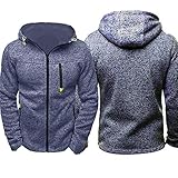 MUJOELE Herren Kapuzenpullover Reißverschluss Strickjacke Hoodie Jacke, S, M, L, XL, XXL, XXXL, XXXXL, 100%Poly