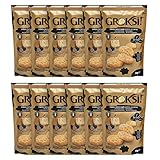 GROKSi! Trüffel (12x 50g) | laktosefrei | glutenfrei | ohne Kohlenhydrate | Käse-Snack aus Italien | insgesamt 600g Käse-Cracker | Protein Snack