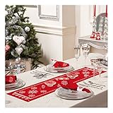 Vervaco Tischläufer Winter kann kommen Stickpackung/Läufer im vorgedruckten/vorgezeichneten Kreuzstich, Baumwolle, Mehrfarbig, 30 x 105 x 0.3
