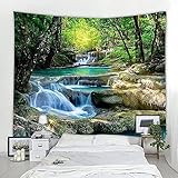 Nordic INS Landschaft Wald Wasserfall Wandteppich Böhmen Sipi Stein Dekoration Wandteppich Schlafzimmer Dekoration Wandteppich A3 180x200
