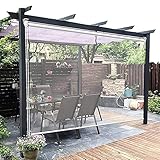 MAHFEI Outdoor Pergola Rollo,Rollo PVC Transparent Große Kunststoff Vertikale Jalousie Partition Hotel Rezeption Türen Fenster Vorhang Wasserdicht (Farbe : Klar, Größe : 1.8x2.5m)