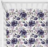 Sahaler Baby Spannbettlaken für Babybett, Blumenmuster, für Jungen und Mädchen, Matratzen für Standard-Kinderbett, 28 x 52 cm Changing pad Cover Purple Watercolor F