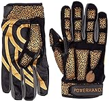 POWERHANDZ beschwert Anti Grip Basketball Handschuhe, Herren Unisex, Weighted Anti Grip Basketball Training Glove, schwarz/goldfarb