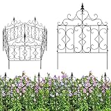 Gartenzäune 5 Stück 81cm x 61cm Dekorativer Gartenzaun Metall Zäune Rostfreie Zaunelementen Vintage Rankhilfe Rankgitter Verwendet für Teiche, Blumengarten, Gemüsebeete, Rasen, Zaun, R