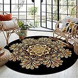 Nordic Retro Kreisförmigen Exotischen Ethnischen Stil Teppich Wohnzimmer Couchtisch Matte Schlafzimmer Nachttischmatte 80cm D