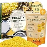 Lisati Set: 200g Bienenwachs-Pastillen + gedrucktes Buch Kreativ mit Bienenwachs Über 50 Rezep