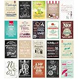 20 SPRUCHKARTEN, RETRO POSTKARTEN MIT LUSTIGEN SPRÜCHEN, 20 VERSCHIEDENE SPRÜCHE, VINTAGE, 14,8 X 10,5 CM