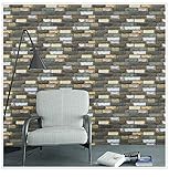 ZuanYi Multifunktions 3D Wohnzimmer Schlafzimmer Küche TV Hintergrundwand mit rotem Backsteinmauerpapier PVC kann Sich schnell saubere Selbstklebende Tapete Dekoration Einfach und schö