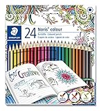 STAEDTLER Noris colour 185 C24JB Buntstifte (erhöhte Spitzen-Bruchfestigkeit, sechskant, Set mit 24 brillanten Farben, Wopex Material, PEFC-Holz, DIN EN71)