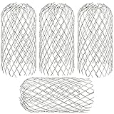 dachrinnen laubschutz 4 Stück Fallrohrschutz Metall, Einstellbar Regenrohrschutz Schutzgitter, Erweiterbarer Filter Sieb, Laub Metall Fallrohr S