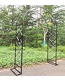 F-XW Rosenbogen aus Metall, Rankgitter Torbogen Gartenbogen Rankhilfe Spalier, für Rose Kletterpflanzen, Schwarz, Weiß, Wetterfest, Breite 140cm 180cm 220cm 260cm 300cm 340