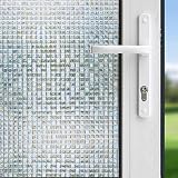 LuukUP 3D Fensterfolie Sichtschutzfolie-Nicht-Klebstoff Statische Fenster Haften-Privatsphäre Fenster Film Dekorative Fenster Haften-Anti-UV Fenster Aufkleber Abdeckung für Home Office (60 * 300cm)