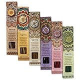 Selldorado® 240x Premium Räucherstäbchen-Set mit Stäbchenhalterung in 6 unterschiedlichen Duftrichtung