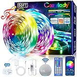 Cozylady Alexa LED Strip 15m , Smart APP Steuerbar Musik LED Lichterkette kompatibel mit Alexa, Google Assistant, Farbwechsel LED Streifen, 5050 RGB LED Leiste mit Netzteil und Fernbedienung