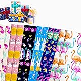 Geschenkpapier, 12 Stücke Geschenkpapier Geburtstag, Geschenkpapier Mädchen, Geschenkverpackung Papier für Geburtstag, Kindertag, Valentinstag, Muttertag (50 cm x 70 cm)