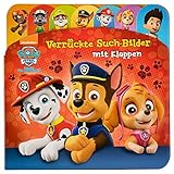 PAW Patrol - Verrückte Such-Bilder mit Klappen - Pappbilderbuch mit 20 Klappen und Register - Wimmelbuch für Kinder ab 18 M
