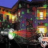 LED Projektionslampe von Colleer, 16 Lichteffekt mit Schutzart IP65 für Innen und Außen mit Fernsteuerung, Beleuchtung als Gartenleuchte Projektor, Mauer Dekoration, Party Licht, Weihnachten und D