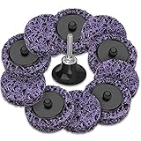 Schleifen Polieren Schleifscheibe Rollenschleifscheibe 10 Stück Schleifscheiben-Set 2 inch mit Scheiben-Pad-Halter für Oberflächenbearbeitung oder Lackentfernung