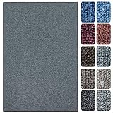 casa pura Teppich London | viele Größen | pflegeleichter Flacher Schlingenflor | Flurteppich, Wohnzimmerteppich, Küchenteppich, Schlafzimmerteppich (Dunkelgrau - 200x240 cm)