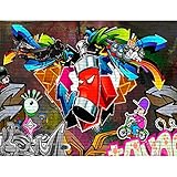 Runa Art Fototapete Graffiti Streetart Modern Vlies Wohnzimmer Schlafzimmer Flur - made in Germany - Bunt 9063010