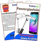 tomaxx Samsung Galaxy A3 (2016) Glas Glasfolie 9H Panzerglas Panzerglasfolie S