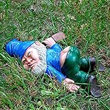SSLLM Gartenzwerge Statue GnomeBaum Garten Figuren Lustige Miniatur DIY-Statuen Wetterfest Garten Dekoration Mikrolandschaft Wunderliche Trinkzwerge Kleine Mini-Zwerge Skulptur (A)
