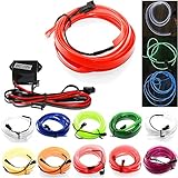 LED-Mafia (9,99€/m 100cm EL Lichtleiste - Ambientebeleuchtung Neon blau weiß (Rot)