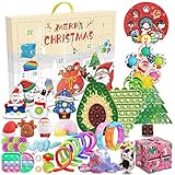 Adventskalender 2021 Zappeln Adventskalender Toy Pop Set, 24DAYS Weihnachts-Countdown-Kalender Sensory Stress Relief Toys Pack, Überraschungsgeschenke Party Favor Zappeln Spielzeugset (Toy#30E1)