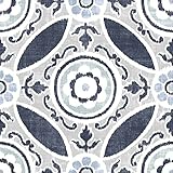 WallPops FP2484 Sienna Peel & Stick Bodenfliesen, Blau, 10 Stück