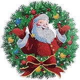 DIY Kreis Diamant Dekoration Weihnachtskranz Cartoon Home Diamant Weihnachten Geschenk Ornamente Diamant Malerei Kranz Dekorieren Wände und H