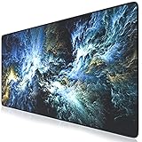 CSL - XXL Mauspad Gaming 900x400 mm - XXL Mousepad groß - Tischunterlage Large Size - verbessert Präzision und Geschwindigkeit - auch für Roccat Razer Logitech Maus und Tastatur - Blue S
