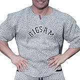 BIG SM EXTREME SPORTSWEAR Herren Ragtop Rag Top Sweater T-Shirt Bodybuilding 3028 grau L