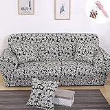 XXW Sofa Schonbezüge Stretch-Gewebe,3-Sitzer L-förmiger Tierdruck Möbelschutz Sofa Couch-Sets Abnehmbare Waschbar rutschfeste Elastische Haustierstuhl Schonbezüge (2 Sitzer,Schmetterling)