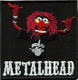 Muppet Animal Metalhead Heavy Metal Rockabilly Biker Aufnäher Patch Ab