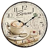 GANADA 12Zoll Wanduhr Vintage Wanduhr Holz Wanduhr Lautlos für Wohnzimmer, Küche, Büro und S