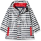 Playshoes Mädchen Regenjacke Maritim Regenmantel, Blau (Marine/weiß 171), 92