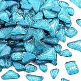 Glas Mosaiksteine 200g ,Glassteine Mosaik Steine Bulk-Quadrat und Dreieck,Mosaikfliesen Glasfliesen Glasmosaik für DIY Handwerk,Haus Dek