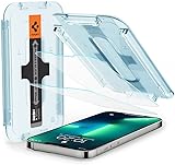 Spigen Glas.tR EZ Fit Schutzfolie kompatibel mit iPhone 13, iPhone 13 Pro, 2 Stück, Kratzfest, 9H Härte F