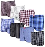4, 8 oder 12 Stück lockere, gewebte Boxershorts; größtenteils Karierte Boxer; Loose fit American Style Größen S/4 bis 4XL/10 lieferbar, 8 Boxershorts, L / 6