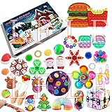 jsadfojas Fidget Packs Fidget Toy Set Anti-Angst-Tools, Big Size Push Pop Bubble mit Ball Tube Spinner Tastatur Zappeln Spielzeug Sets Stressabbau Spielzeug für Kinder Fidget Packs (Box P)