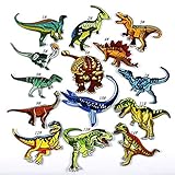 15 Stück Dinosaur Embroidered Iron on Patches,Dinosaurier Bügelflicken Kinder,Aufnäher zum Aufbügeln,Aufnäher Kinder, Applikation Flicken Zum Aufbügeln für Kleidung Jacken Rucksäcke T-Shirt Jeans H