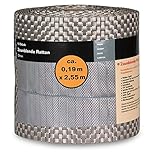 NOOR PVC Sichtschutzstreifen 0,19 x 2,55m aus Rattan, chromfarben I Zaunblenden zum Einflechten in Doppelstabzäune I Winddurchlässiger Sichtschutz für G