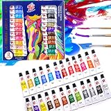 TBC The Best Crafts 24 Farben Acrylfarben Set 24x12ml Pigmente für Kinder Erwachsene Mädchen Junge S