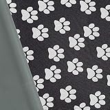 NOVELY® Oxford 600D Polyester Stoff Outdoor wasserdicht Meterware Segeltuch PVC D12 Pfoten Tatzen H