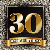 30 Happy Birthday: Goldenes Geburtstagsgästebuch zum 30.Geburtstag | Ideal um Wünsche und Fotos der Gäste für die Ewigkeit festzuhalten | Perfektes Geschenk für Männer und F