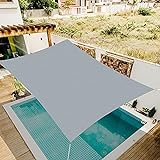 Sonnensegel Rechteckig 2x3m ,Sonnensegel Wasserdicht Swetterbeständiger UV-Schutz ，Sonnensegel Balkon mit Befestigungsseil, Reißfestigkeit（Grau）